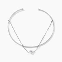 Bracelet Jonc Ruth Argent Blanc Oxyde De Zirconium