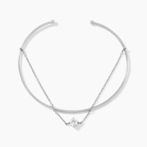 Bracelet Jonc Ruth Argent Blanc Oxyde De Zirconium - Bracelets joncs Femme | Histoire d’Or