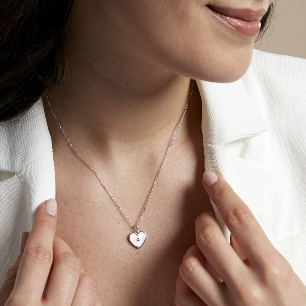 Collier Erina Argent Blanc Nacre Oxyde De Zirconium - Colliers fantaisie Femme | Histoire d’Or