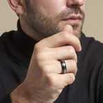 Bague Baldev Acier Bicolore - Bagues fantaisie Homme | Histoire d&rsquo;Or