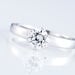 Bague Solitaire Natalia Or Blanc Diamant Synthetique - Bagues solitaires Femme | Histoire d’Or