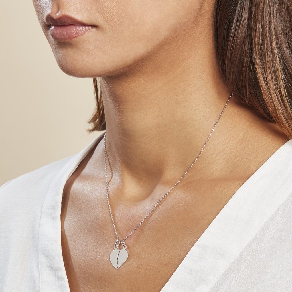 Pendentif Eudocie Or Blanc - Pendentifs Coeur Famille | Histoire d’Or