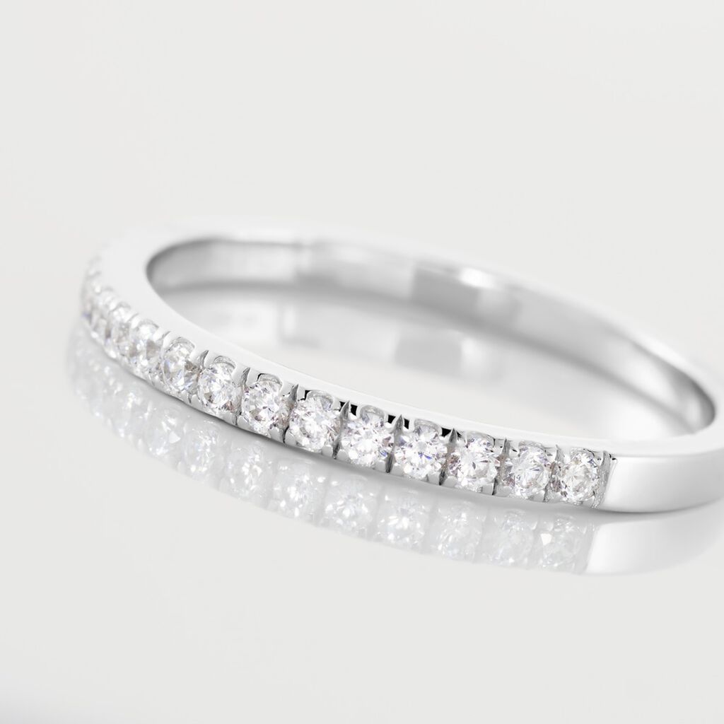Alliance Florence Argent Blanc Oxyde De Zirconium - Alliances Femme | Histoire d’Or