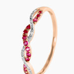 Bague Sofia Or Rose Rubis Et Diamant - Bagues avec pierre Femme | Histoire d&rsquo;Or