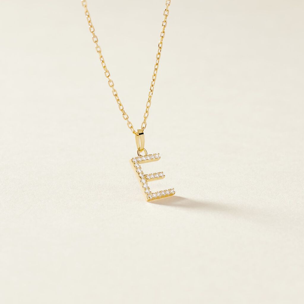 Pendentif Klementine Or Jaune Oxyde De Zirconium - Pendentifs Famille | Histoire d&rsquo;Or