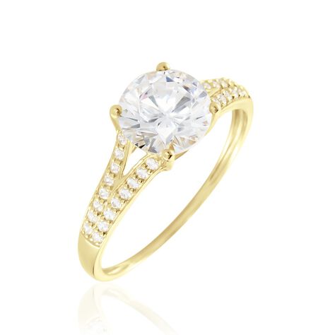 Bague Or Jaune Carolina Oxyde De Zirconium - Bagues solitaires Femme | Histoire d’Or