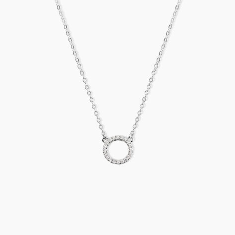 Collier Jaya Argent Blanc Oxyde De Zirconium - Colliers fantaisie Femme | Histoire d&rsquo;Or