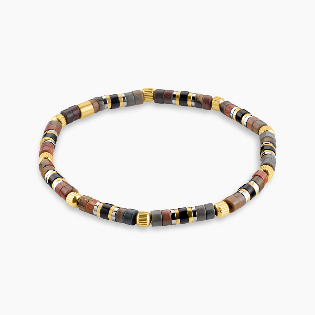 Bracelet Naturel Autres Tricolore Oeil De Tigre - Bracelets Homme | Histoire d&rsquo;Or