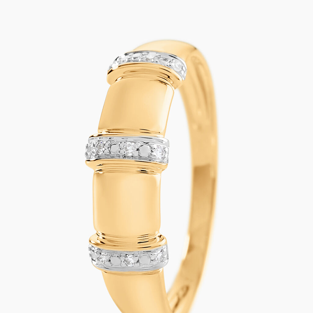 Bague Jedidah Or Jaune Diamant - Bagues avec pierre Femme | Histoire d’Or