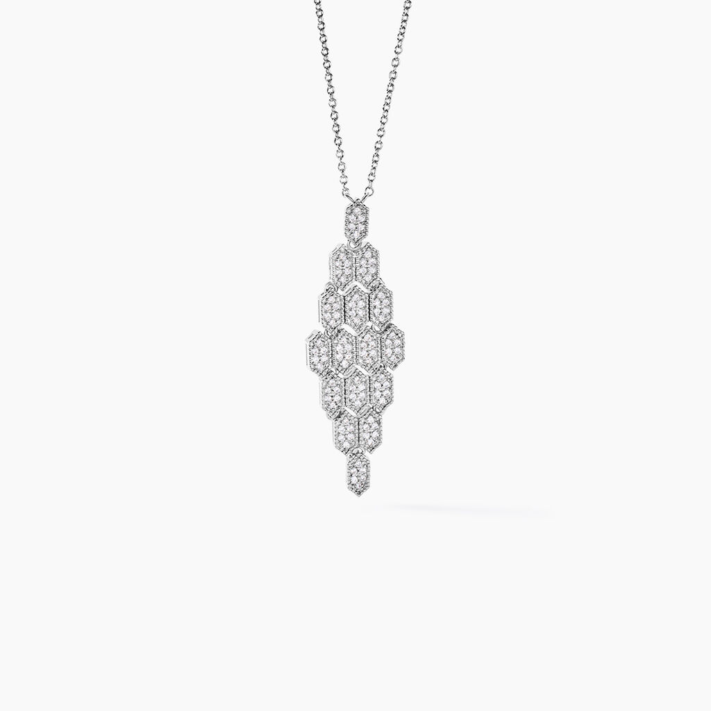 Collier Versailles Argent Blanc Oxyde De Zirconium - Colliers Femme | Histoire d&rsquo;Or