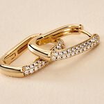 Cr&eacute;oles Domingo Plaqu&eacute; Or Jaune Oxyde De Zirconium - Boucles d'oreilles cr&eacute;oles Femme | Histoire d&rsquo;Or