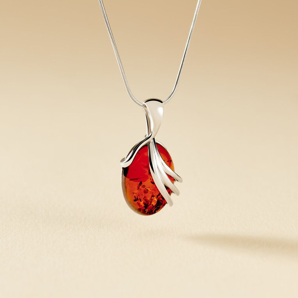 Collier Argent Blanc Aleina Ambre - Colliers Femme | Histoire d&rsquo;Or