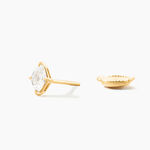Boucles D'Oreilles Puces Icone Or Jaune Diamant Synthetique - Clous d'oreilles Femme | Histoire d&rsquo;Or
