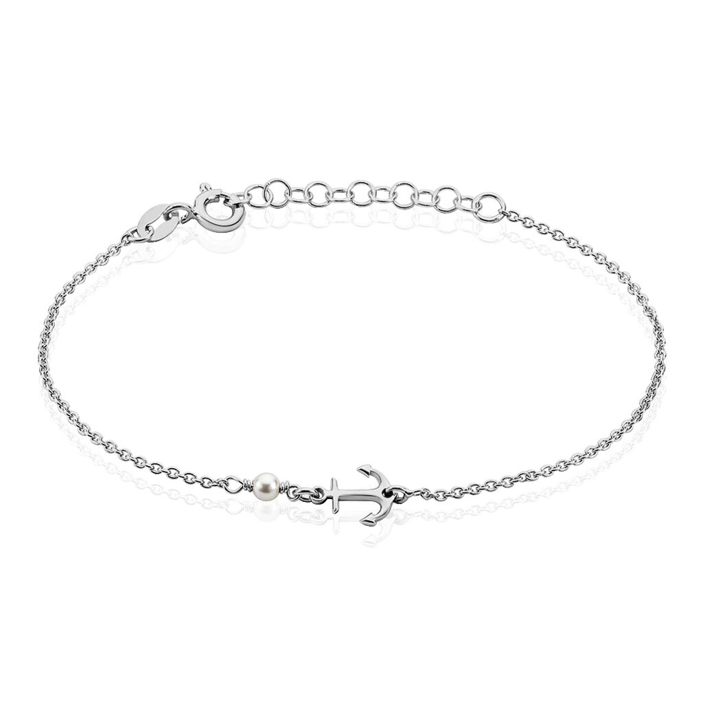 Bracelet Gwenaelle Argent Blanc Perle D'imitation