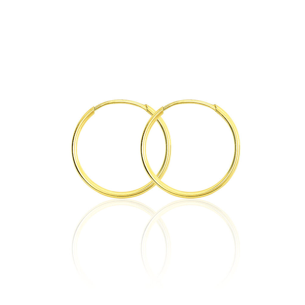 Créoles Muses Or Jaune - Boucles d'oreilles créoles Femme | Histoire d’Or