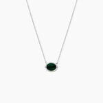 Collier Margot Argent Blanc Malachite Oxyde De Zirconium -  Femme | Histoire d&rsquo;Or