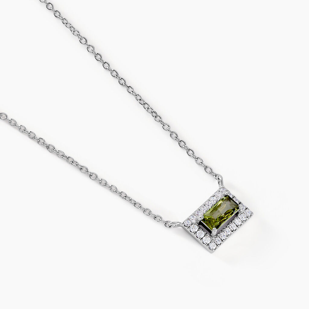 Collier Laurine Argent Blanc Oxyde De Zirconium - Colliers fantaisie Femme | Histoire d&rsquo;Or