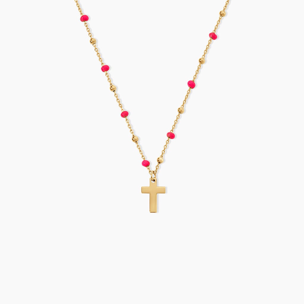 Collier Krystle Argent Dor&eacute; A L'Or 750/1000 - Bijoux sans pierre Femme | Histoire d&rsquo;Or
