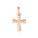 Pendentif Canice Croix Or Rose Oxyde De Zirconium - Pendentifs Baptême Famille | Histoire d’Or