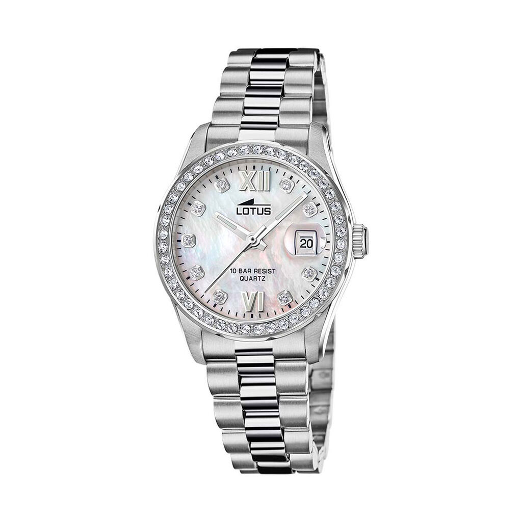 Montre Lotus Freedom Collection Nacre Blanche - Id&eacute;es cadeaux Femme | Histoire d&rsquo;Or