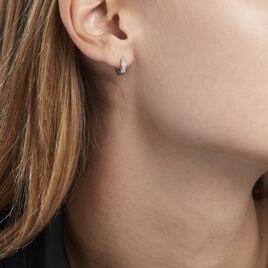 Créoles Alexa Argent Blanc Oxyde De Zirconium - Boucles d'oreilles créoles Femme | Histoire d’Or