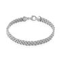 Bracelet Jerry Maille Corde 3 Rangs Or Blanc