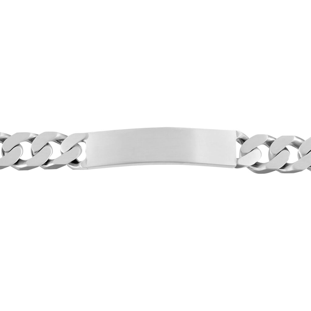 Bracelet Identit&eacute; Casper Argent Gris - Gourmettes Homme | Histoire d&rsquo;Or