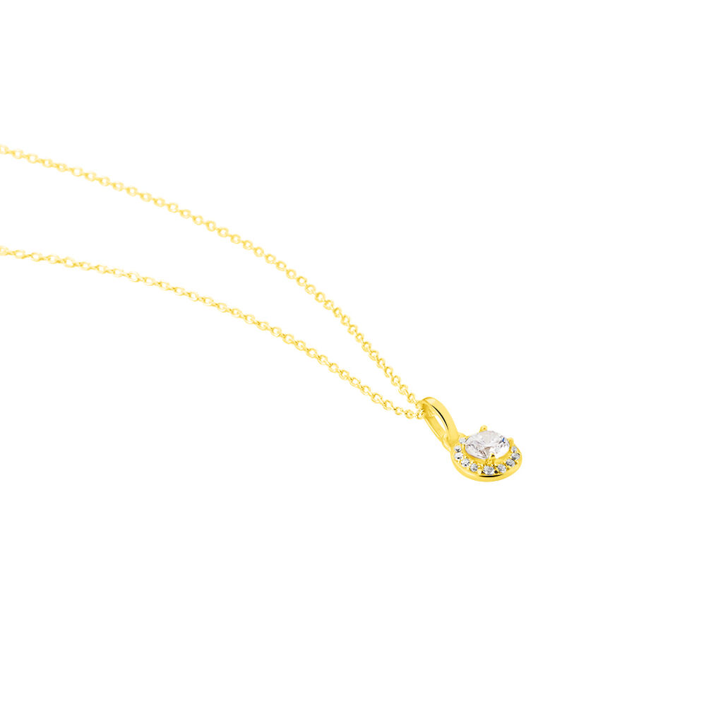 Collier Tahera Or Jaune Oxyde De Zirconium - Colliers Femme | Histoire d&rsquo;Or