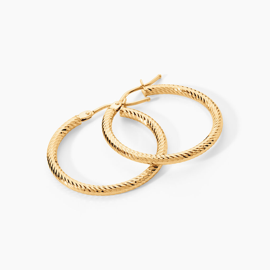 Cr&eacute;oles Merraine Or Jaune - Boucles d'oreilles cr&eacute;oles Femme | Histoire d&rsquo;Or