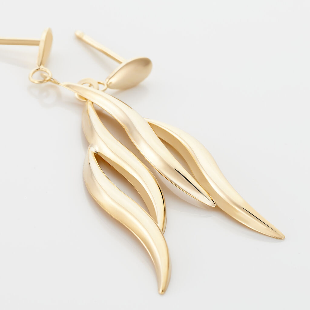 Boucles D'oreilles Pendantes Merone Vagues Or Jaune - Boucles d'oreilles pendantes Femme | Histoire d’Or