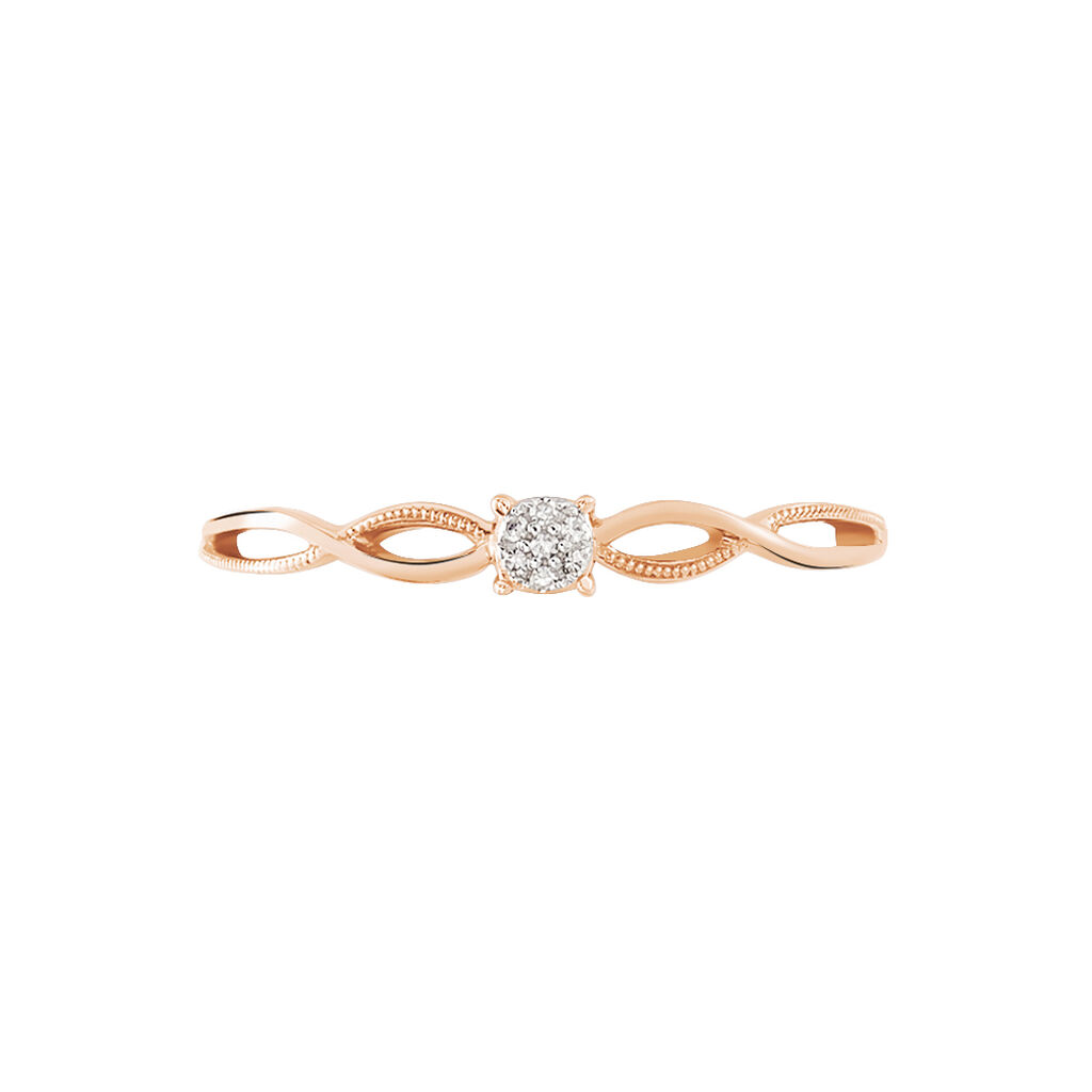 Bague Farila Or Rose Diamant - Bagues avec pierre Femme | Histoire d’Or