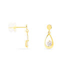 Boucles D'oreilles Pendantes Phaenna Or Jaune Oxyde De Zirconium - Boucles d'oreilles pendantes Femme | Histoire d&rsquo;Or