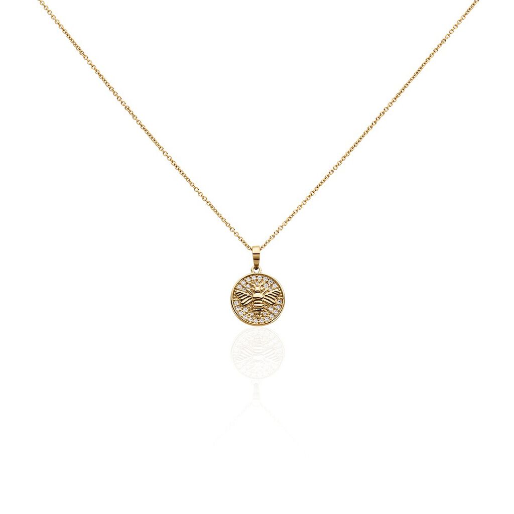 Collier Abelha Plaqué Or Jaune Oxyde De Zirconium - Colliers Femme | Histoire d’Or
