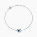 Bracelet Or Blanc Eliana Topaze Oxydes - Bracelets Coeur Femme | Histoire d’Or