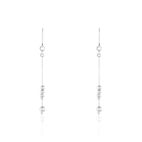 Boucles D'oreilles Pendantes Manou Argent Blanc - Boucles d'oreilles fantaisie Femme | Histoire d’Or