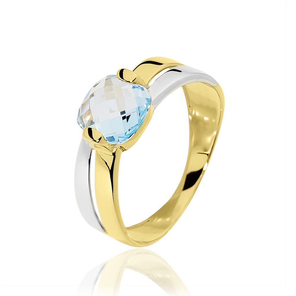 Bague Suzana Or Bicolore Topaze - Bagues solitaires Femme | Histoire d&rsquo;Or