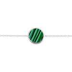 Bracelet Sa&uuml;l Argent Blanc Malachite - Bracelets Femme | Histoire d&rsquo;Or