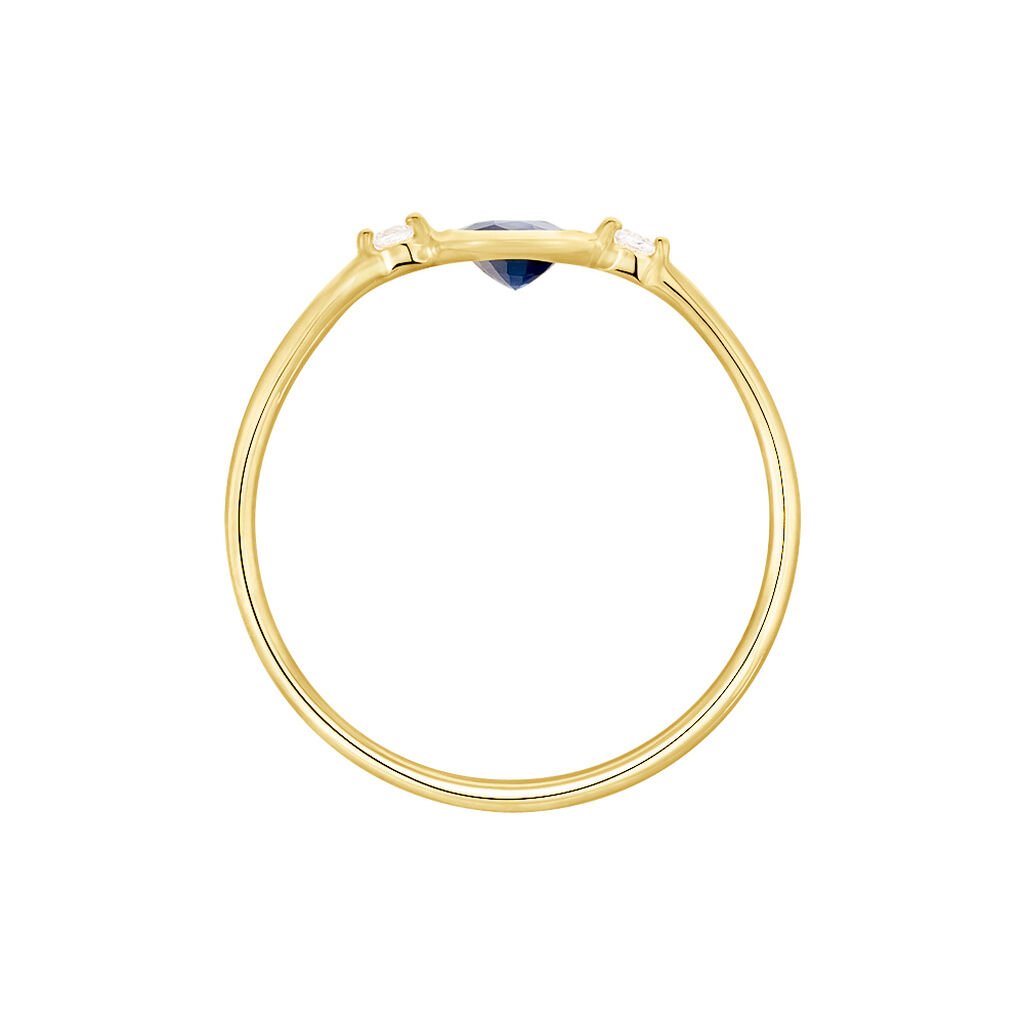 Bague Jahyna Or Jaune Saphir Et Diamant - Bagues solitaires Femme | Histoire d&rsquo;Or