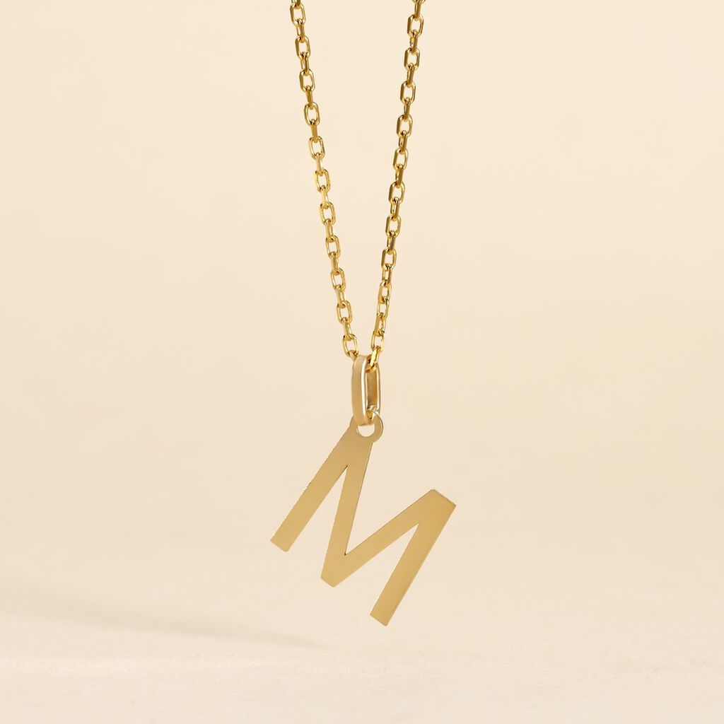 Pendentif Ionia Lettre Or Jaune - Pendentifs Famille | Histoire d&rsquo;Or