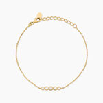 Bracelet Carlene Argent Dor&eacute; A L'Or 750/1000 Oxyde De Zirconium - Bracelets Femme | Histoire d&rsquo;Or