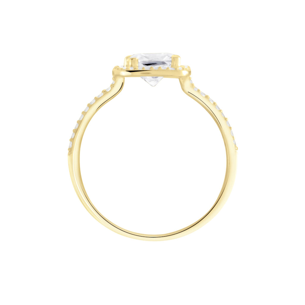 Bague Or Jaune Adrienne Oxydes De Zirconium - Bagues solitaires Femme | Histoire d&rsquo;Or