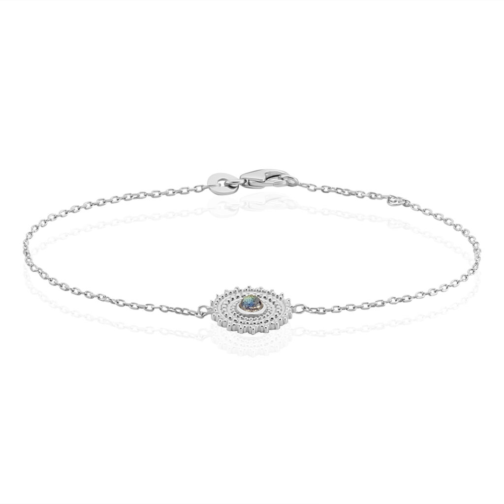 Bracelet Nyoko Argent Blanc Labradorite - Bracelets Femme | Histoire d&rsquo;Or