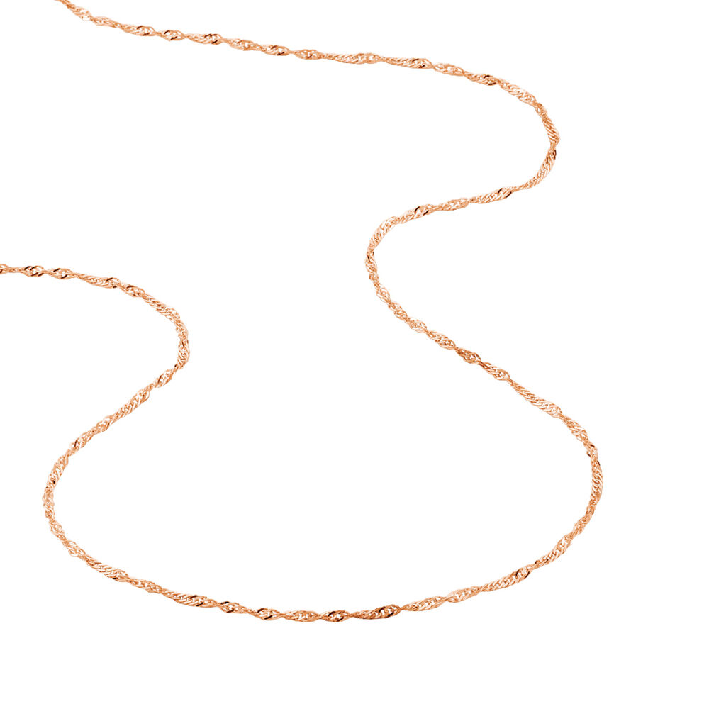 Cha&icirc;ne Imanie Maille Singapour Or Rose - Chaines Femme | Histoire d&rsquo;Or