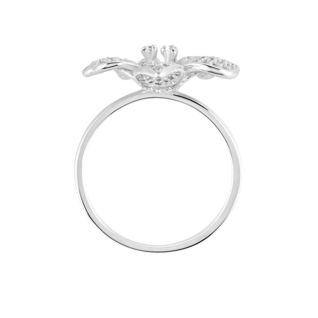 Bague Argent Blanc Catherine Oxydes De Zirconium - Bagues avec pierre Femme | Histoire d’Or