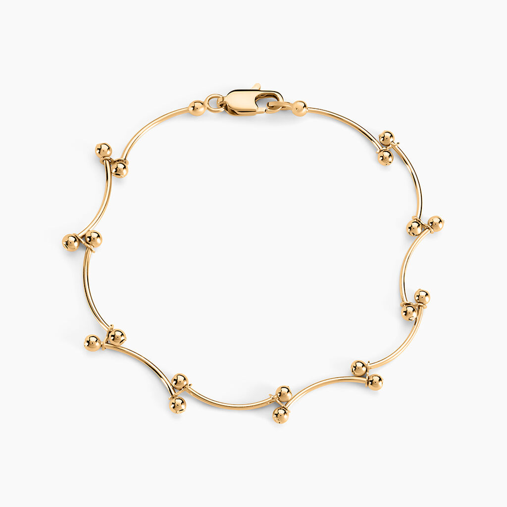 Bracelet Assma Plaqu&eacute; Or Jaune - Bijoux sans pierre Femme | Histoire d&rsquo;Or