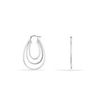 Cr&eacute;oles Aglae Acier Blanc - Boucles d'oreilles cr&eacute;oles Femme | Histoire d&rsquo;Or