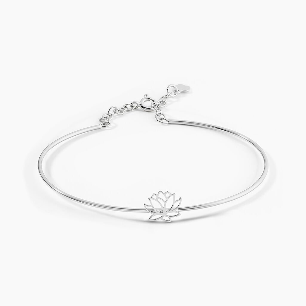 Bracelet Jonc Rosita Argent Blanc - Bracelets joncs Femme | Histoire d’Or