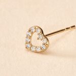 Boucle D'oreille Puce Unitaire Howie Or Jaune Oxyde De Zirconium - Clous d'oreilles Femme | Histoire d&rsquo;Or