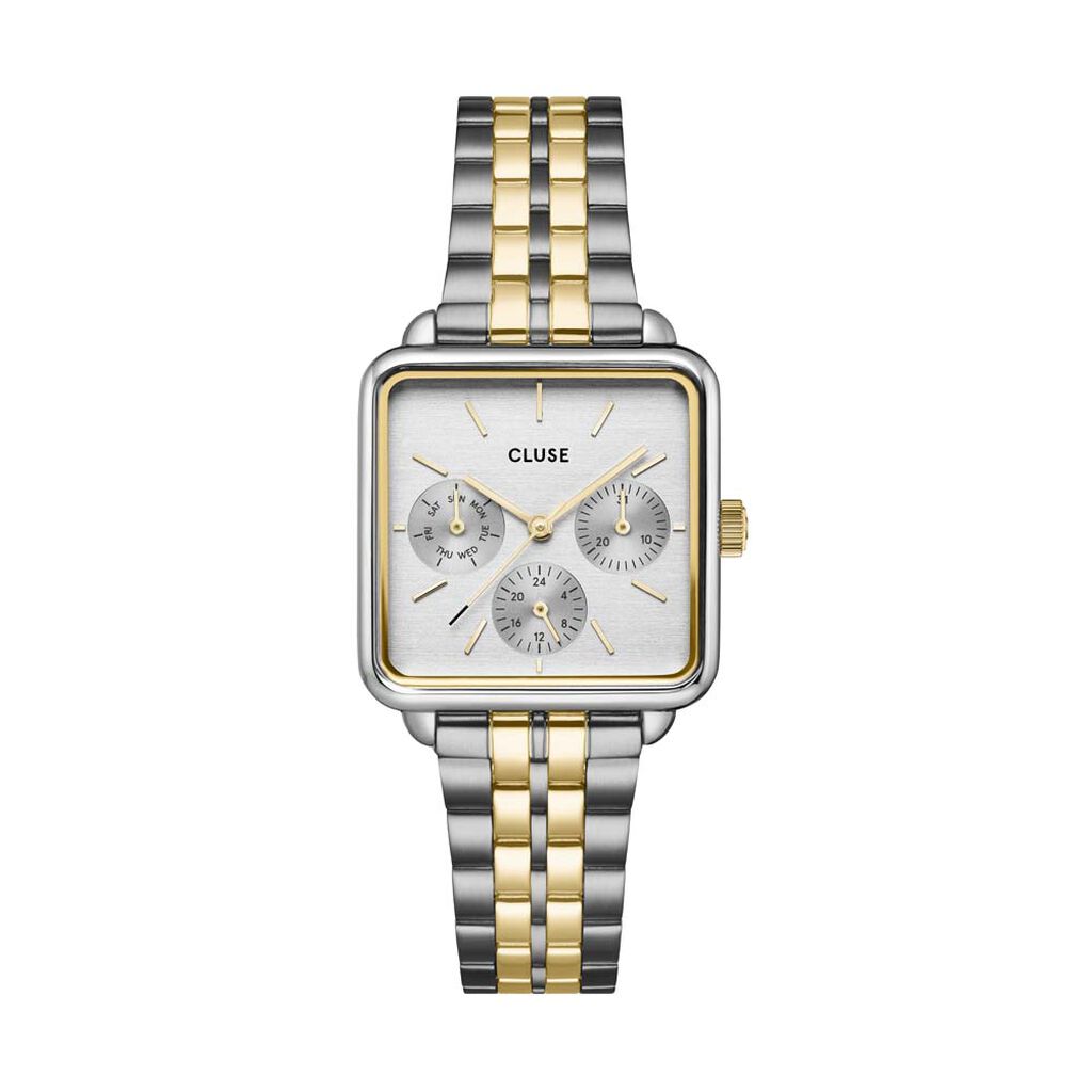 Montre Cluse La Tetragone Multifunction Argent&eacute; - Montres Femme | Histoire d&rsquo;Or