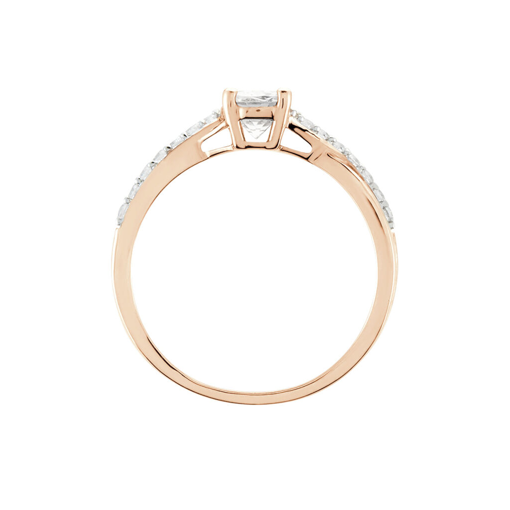 Bague Solitaire Or Rose Lisbet Morganite - Bagues solitaires Femme | Histoire d’Or